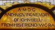 Window in loving memory of asbestos manufacturer John Bell in St Martin's Church, Blackheath